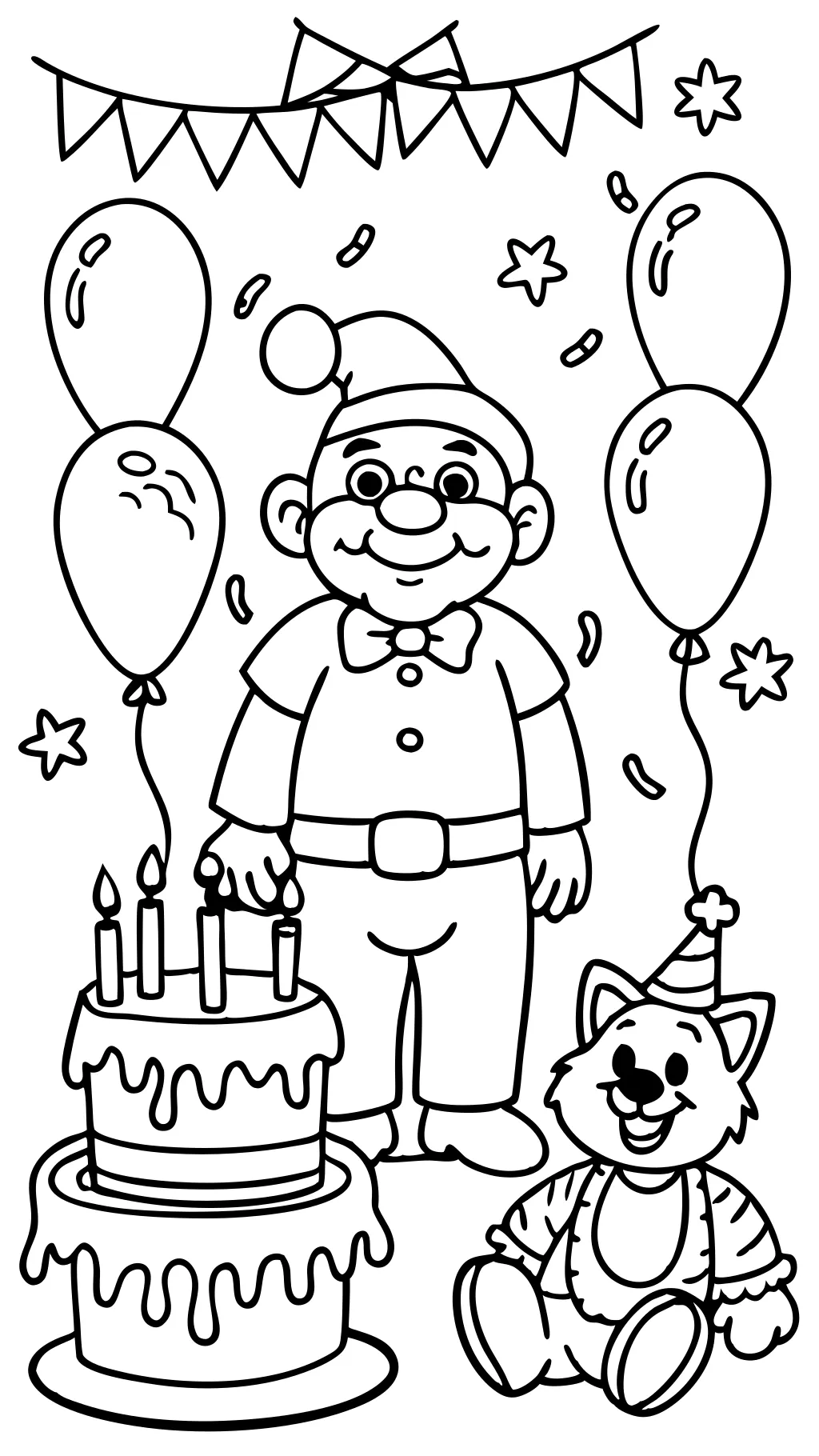 Joyeux anniversaire grand-père coloriage